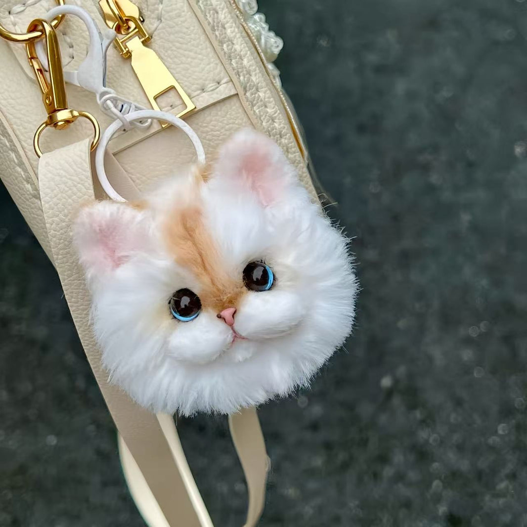 Handmade Twist Kitty Head Bag Charm